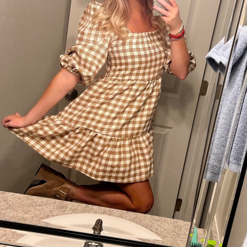 Boutique checkered mini dress